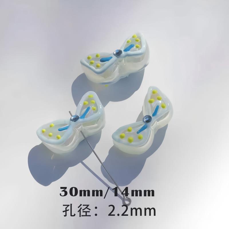 heavy oil blue hand-painted beads diy handmade accessories material package beaded beads loose beads