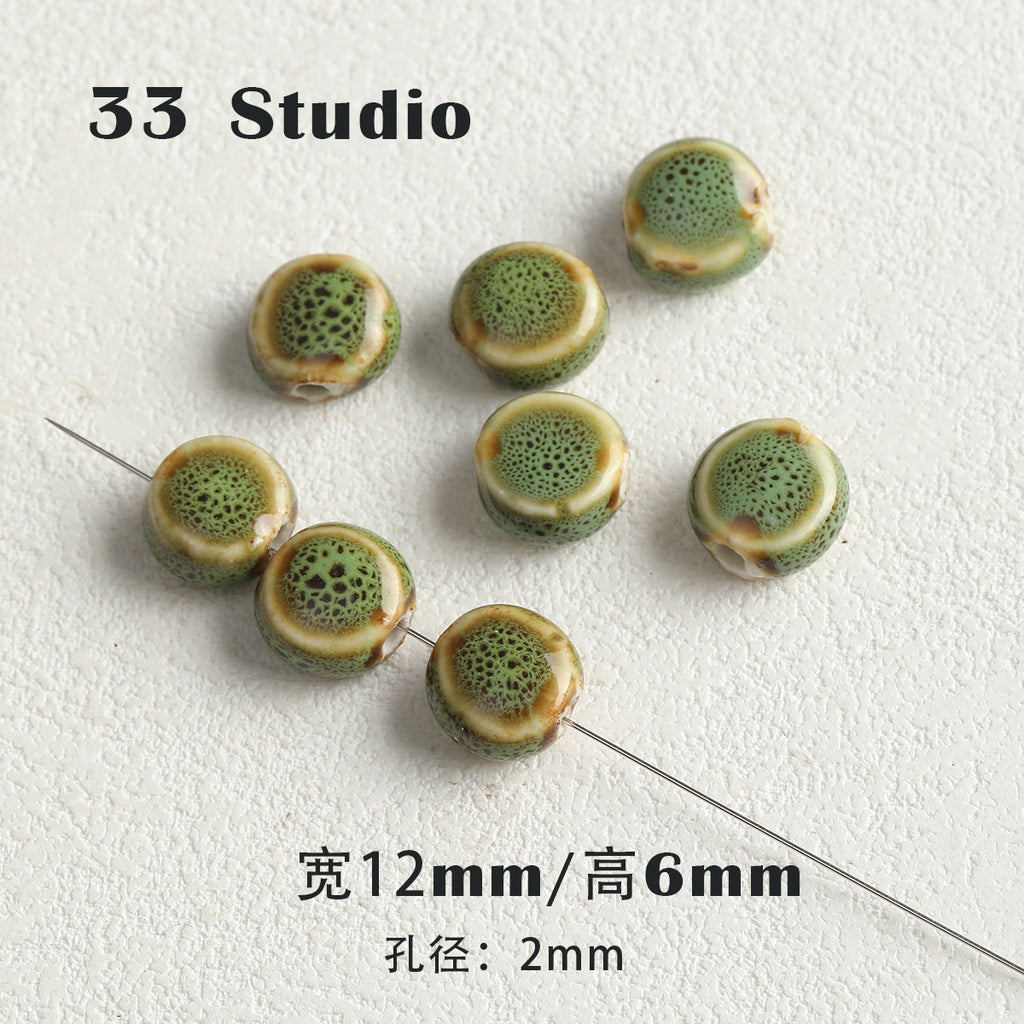 New Chinese style vintage ceramic beads rice beads water drop diy accessories material package bracelet necklace mobile phone chain beaded loose beads