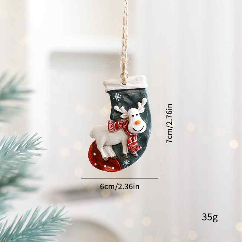 Christmas Decorations Ins Elk Pendants Tree Ornaments Cartoon Accessories Supplies