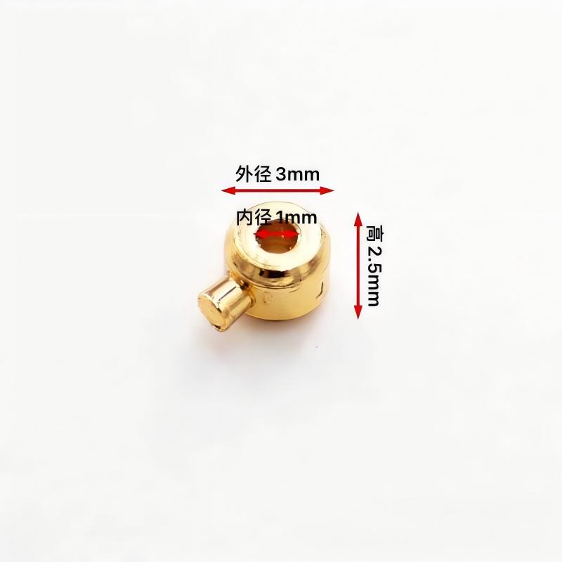 Color-preserving plated  positioning bead and buckle pressure clip