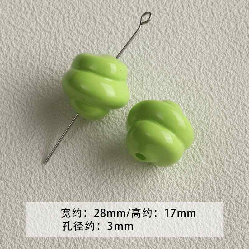 Black and green acrylic paint beaded diy accessories material