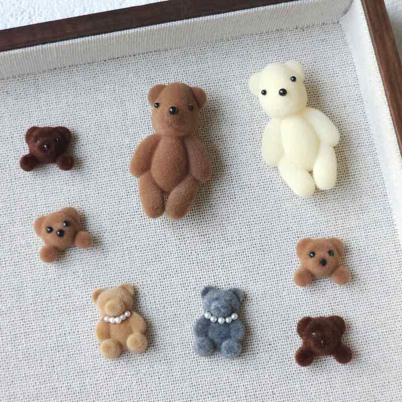 teddy bear edge clip bangs clip DIY accessories materials