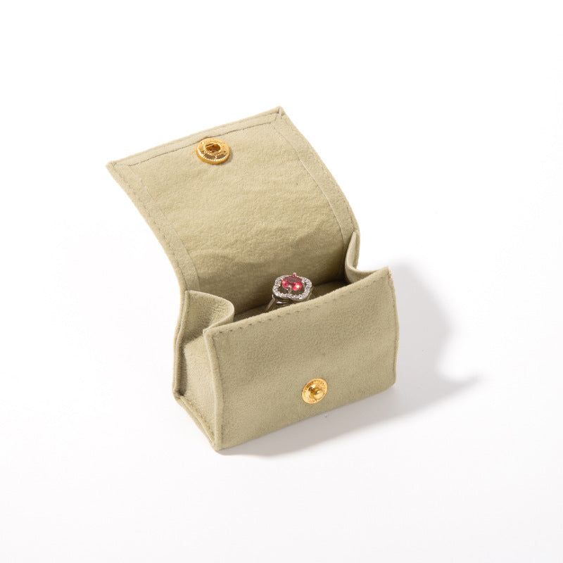 Portable Mini Velvet Ring Box Creative Jewelry Box Earrings Necklace Jewelry Box Hand Accessories Storage Box Velvet Bag