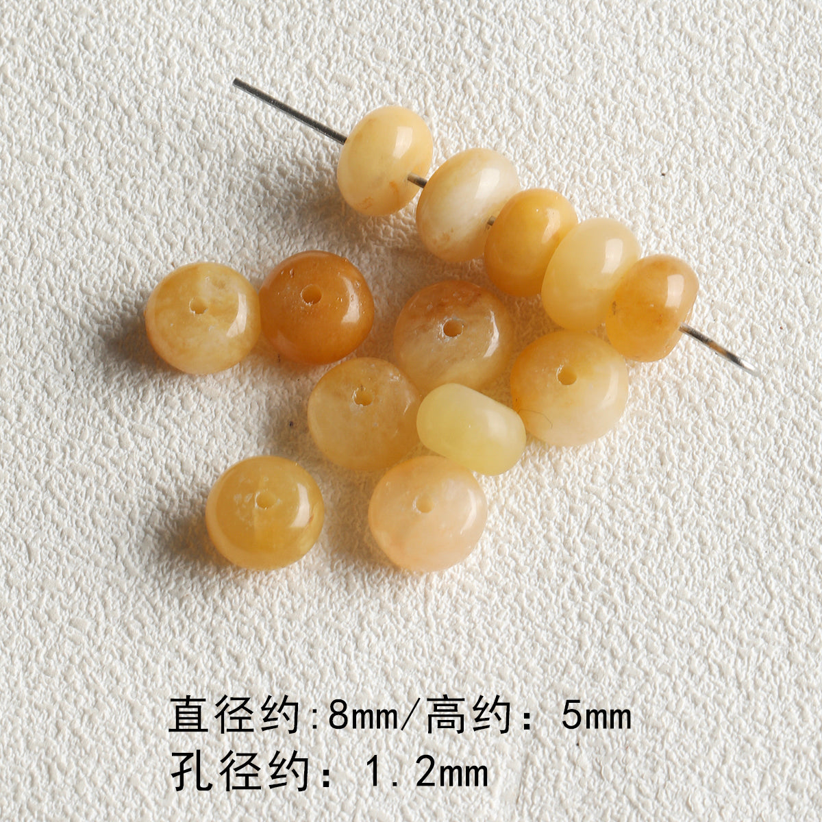 All-match natural stone Huangdongling round bead tube bead abacus beaded bracelet necklace loose beads diy accessories material beads