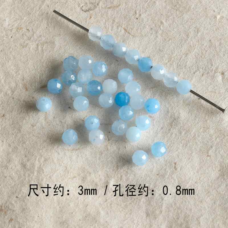 natural round cut aquamarine garnet loose beads diy material