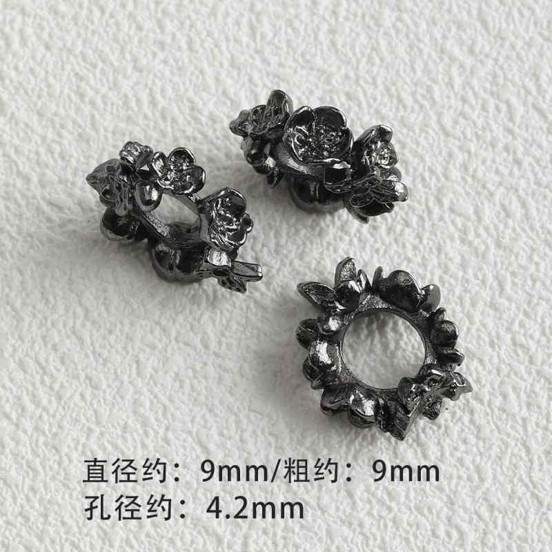 Dark Style Alloy Gun Black Pendant Spacer Beads Spacer Loose Bead Bracelet Necklace Beaded DIY Accessories
