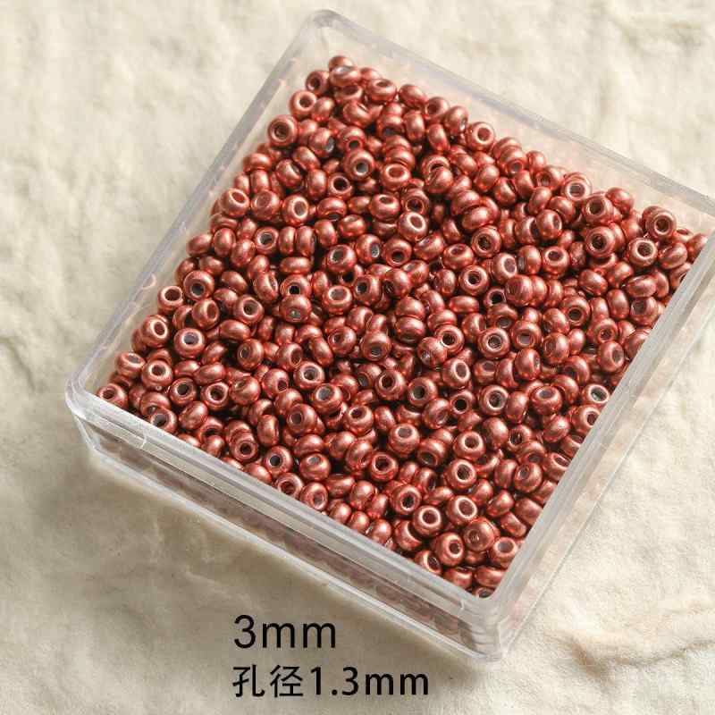 [Maillard] rice beads water drop beads glass gold plated foil square bracelet necklace mobile phone chain diy accessories