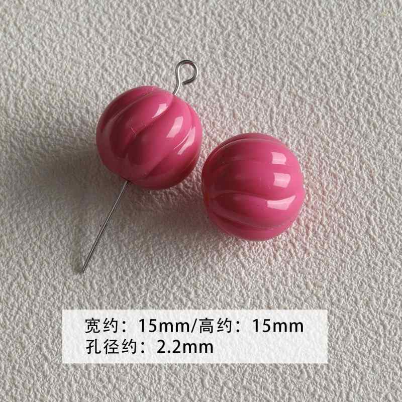 【 Spicy Girl Powder 】 Acrylic baking paint star love bead string mobile phone chain loose bead DIY accessory material bead