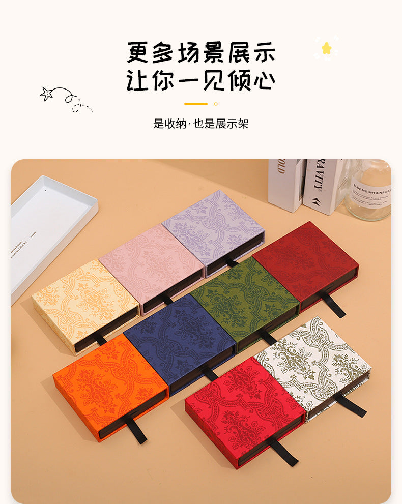 Drawer-style Jewelry Storage Box Packaging PE Film Suspension Box Anti-oxidation Jewelry Ring Bracelet Necklace Nail Art Display