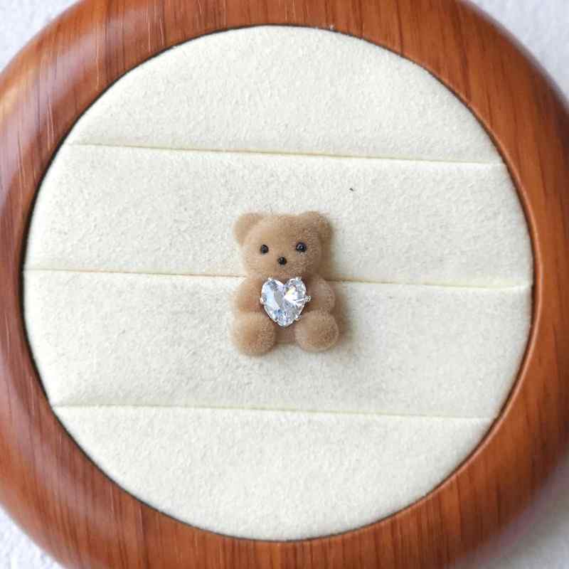 teddy bear edge clip bangs clip DIY accessories materials