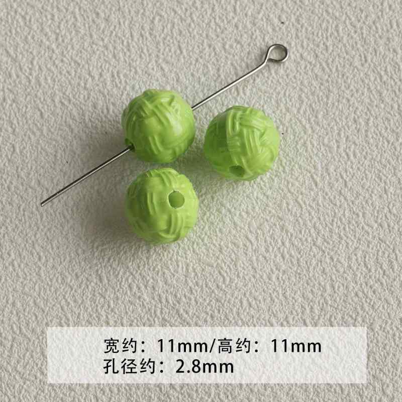 Black and green acrylic paint beaded diy accessories material