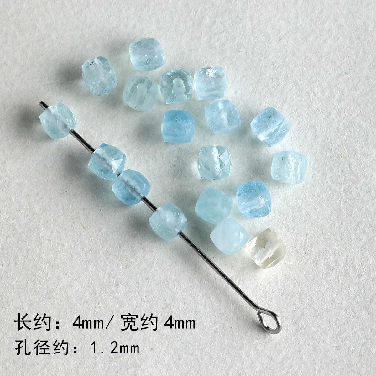 [blue ocean] natural stone aquamaric loose beads glazed starfish loose beads bracelet necklace diy accessories material