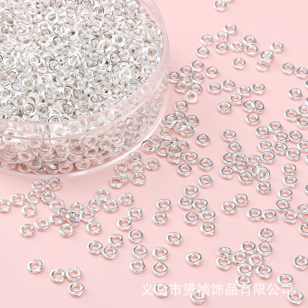 Broken Silver, a Few Pounds Thick Silver-Plated Loose Beads, Square Triangular Beads, DIY Handmade Beading Materials, Jewelry Bracelet Accessories