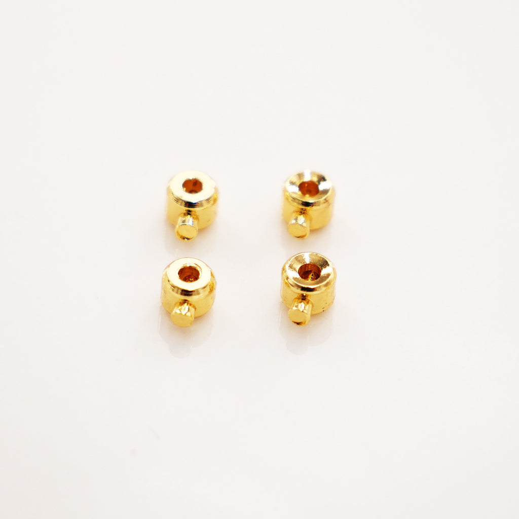 Color-preserving 18k gold plated necklace pearl chain positioning bead positioning buckle finishing fishing line pressure cooker clip