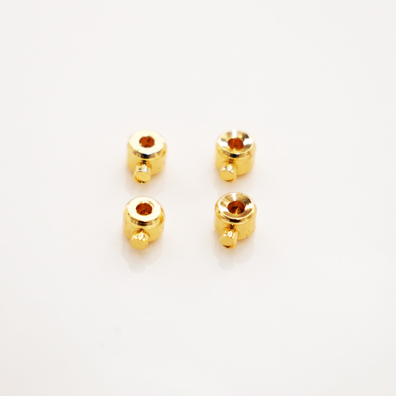 Color-preserving 18k gold plated necklace pearl chain positioning bead positioning buckle finishing fishing line pressure cooker clip