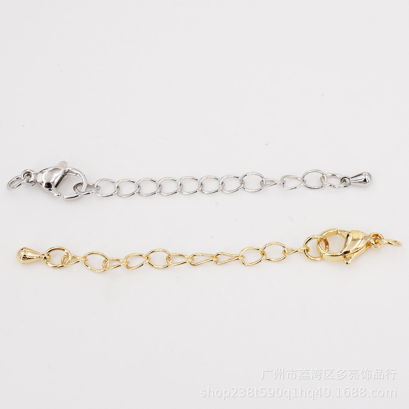 Color retaining lobster clasp extended chain tail chain stainless steel bracelet necklace handmade creative diy jewelry accessories bag wholesale