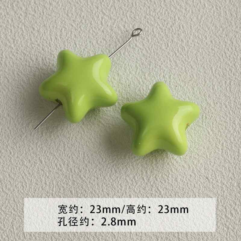 Black and green acrylic paint beaded diy accessories material