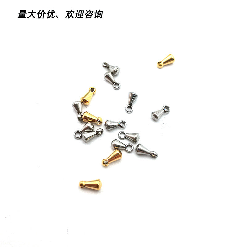 Stainless steel drop beads bracelet necklace extension chain tail chain pendant diy handmade jewelry accessories Accessories Wholesale