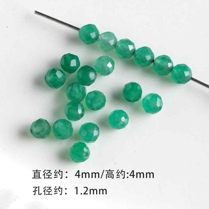 Natural Stone Scattered Beads Green Dot Spacer Beaded DIY Material