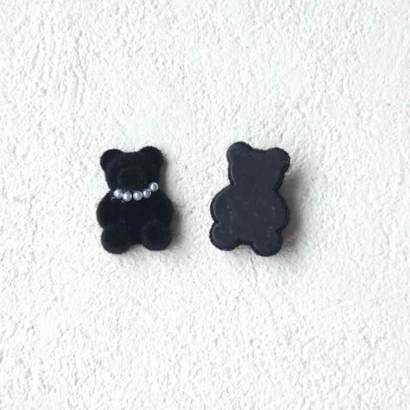 teddy bear edge clip bangs clip DIY accessories materials