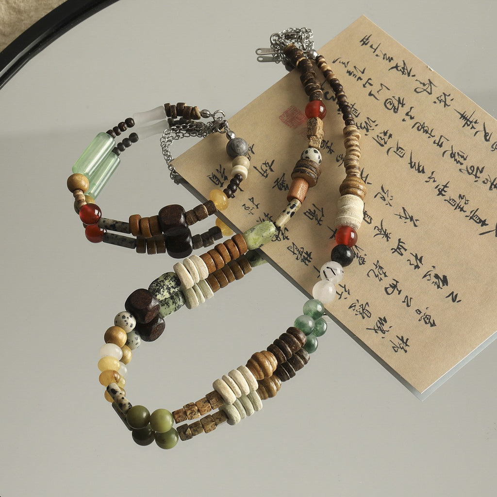 Vintage natural Crystal Jade loose beads round beads beads spacer beads diy accessories material package bracelet necklace earrings