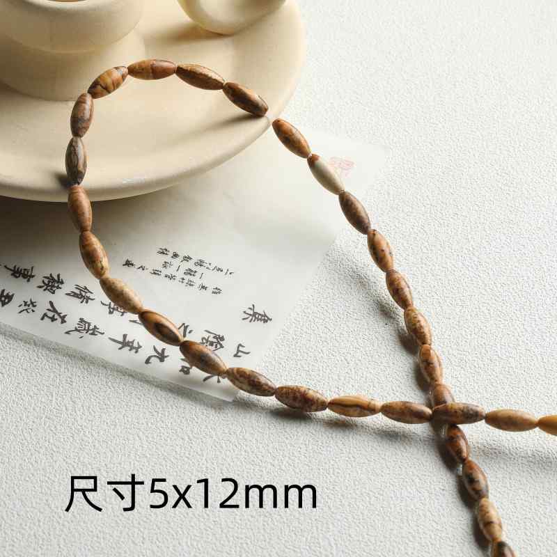 Rice beads natural stone Shoushan and Tiger Eye agate spacer beads handmade diy jewelry accessories