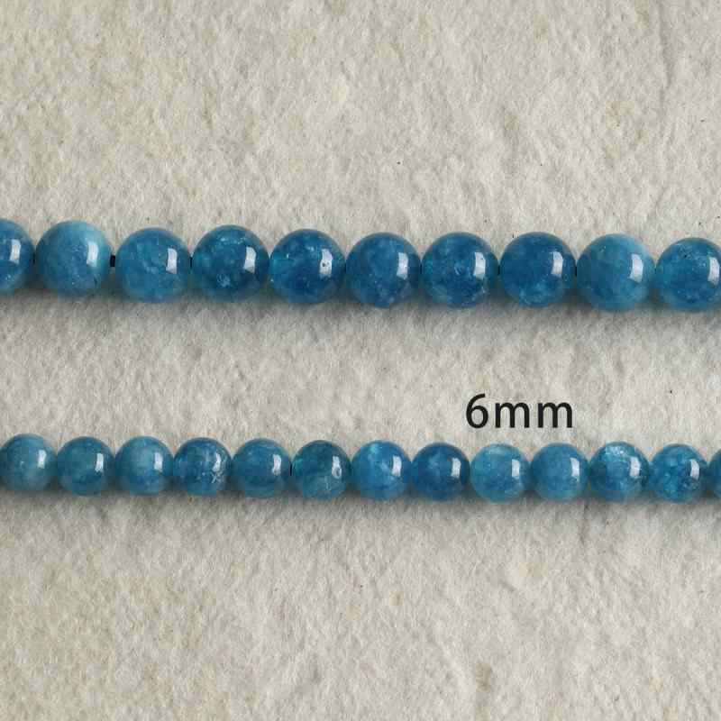 Natural Stone Blue Chalcedony Round Beads Braided Bead DIY Material