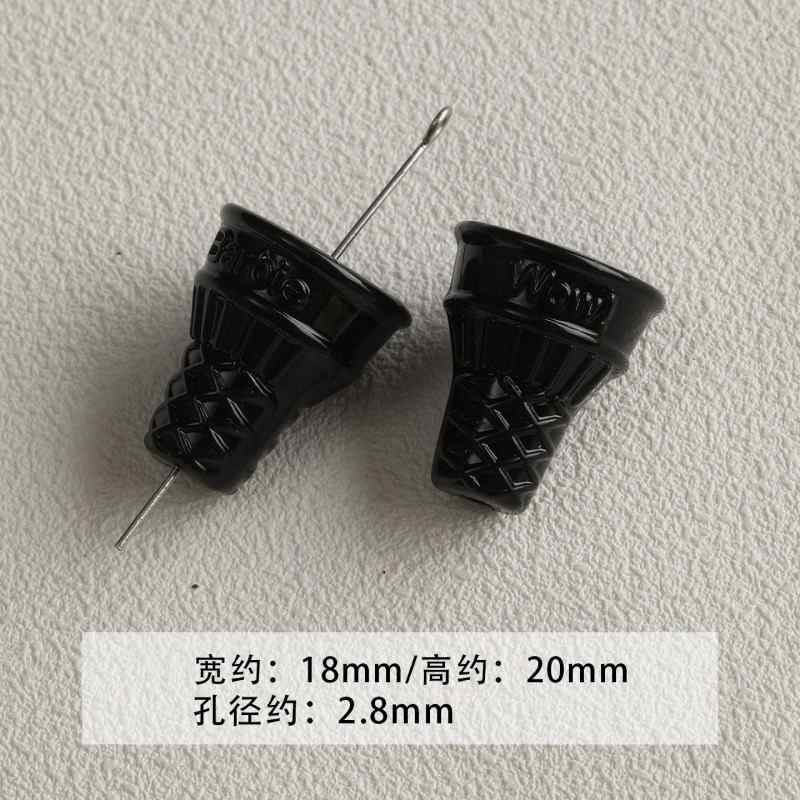 Black and green acrylic paint beaded diy accessories material