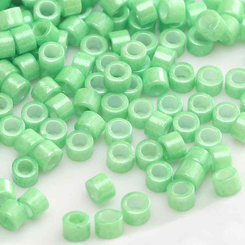 Green Style Glass Glazed Rice Beads DIY Handmade Accessories