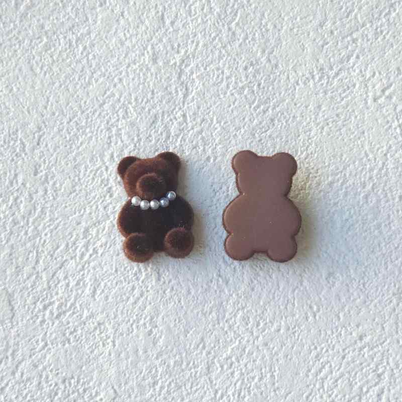 teddy bear edge clip bangs clip DIY accessories materials