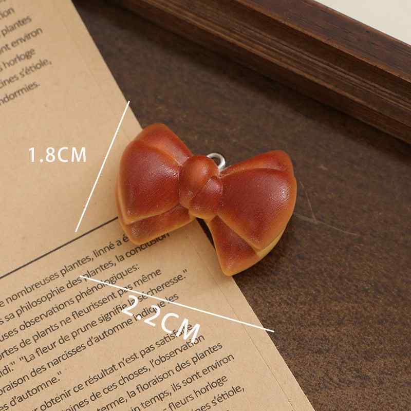 Nail simulation food toy stick alkaline water bread resin DIY necklace baby bag mobile phone chain bag hanging decoration 