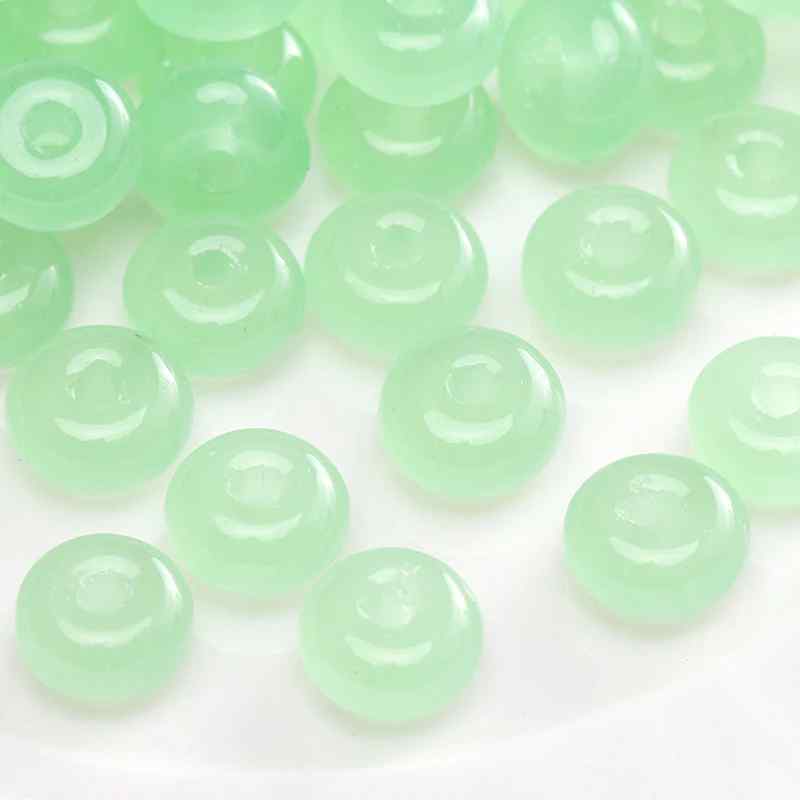 Green Style Glass Glazed Rice Beads DIY Handmade Accessories