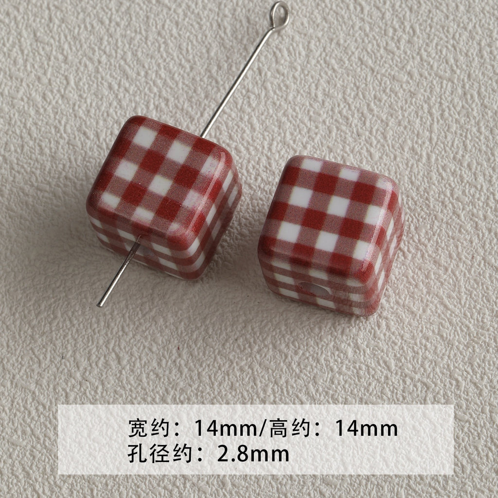 [red, yellow and blue] acrylic paint stars love beaded mobile phone chain keychain loose beads diy accessories material