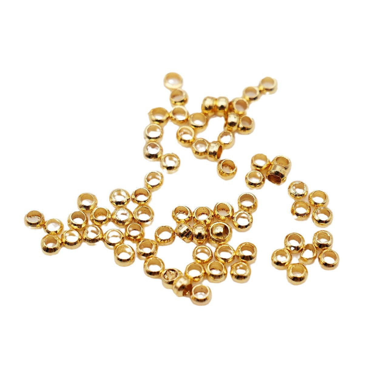 Plated 18K gold color clip flat positioning bead positioning tube diy necklace bracelet handmade jewelry accessories finishing fixed beads