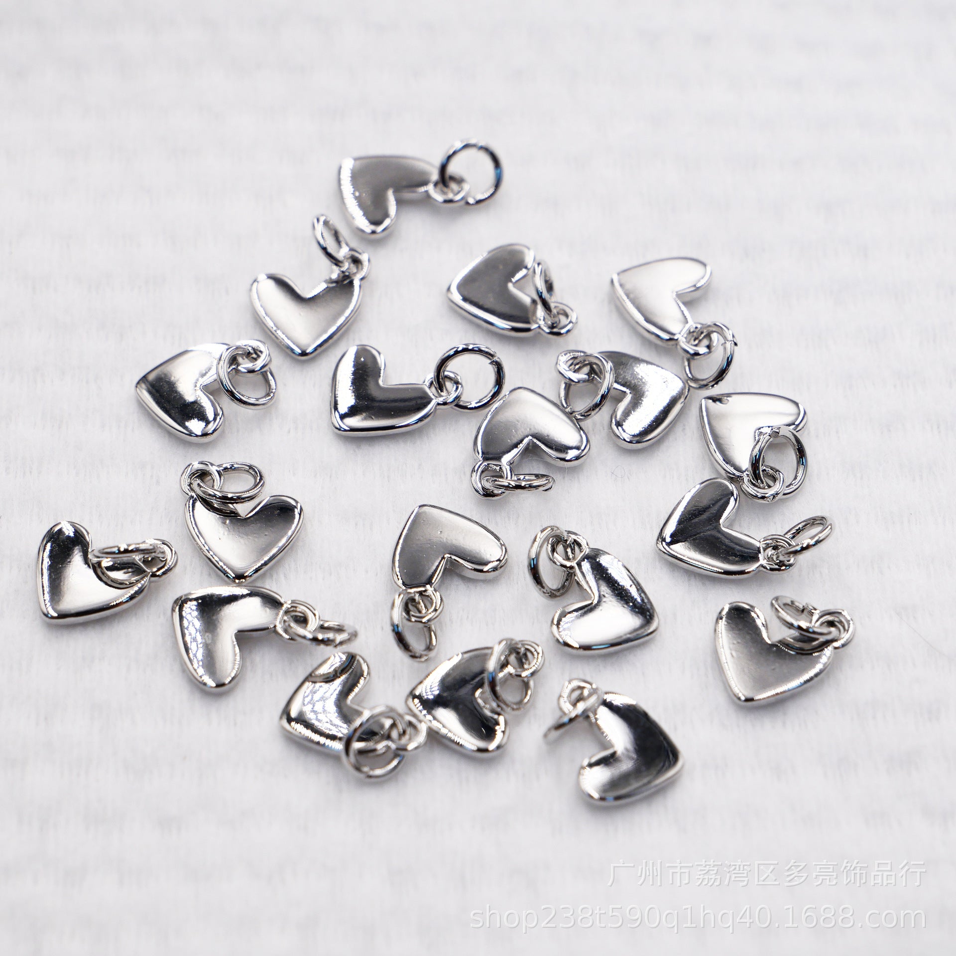 DIY jewelry accessories color retention 18K gold copper real gold plating love pendant bracelet necklace jewelry pendant