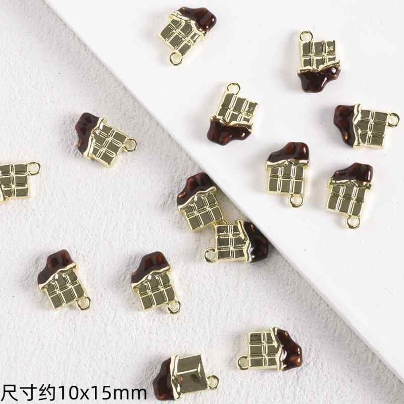 Luci Coffee Hornbag Alloy Oil Drop Pendant DIY Beaded  Material