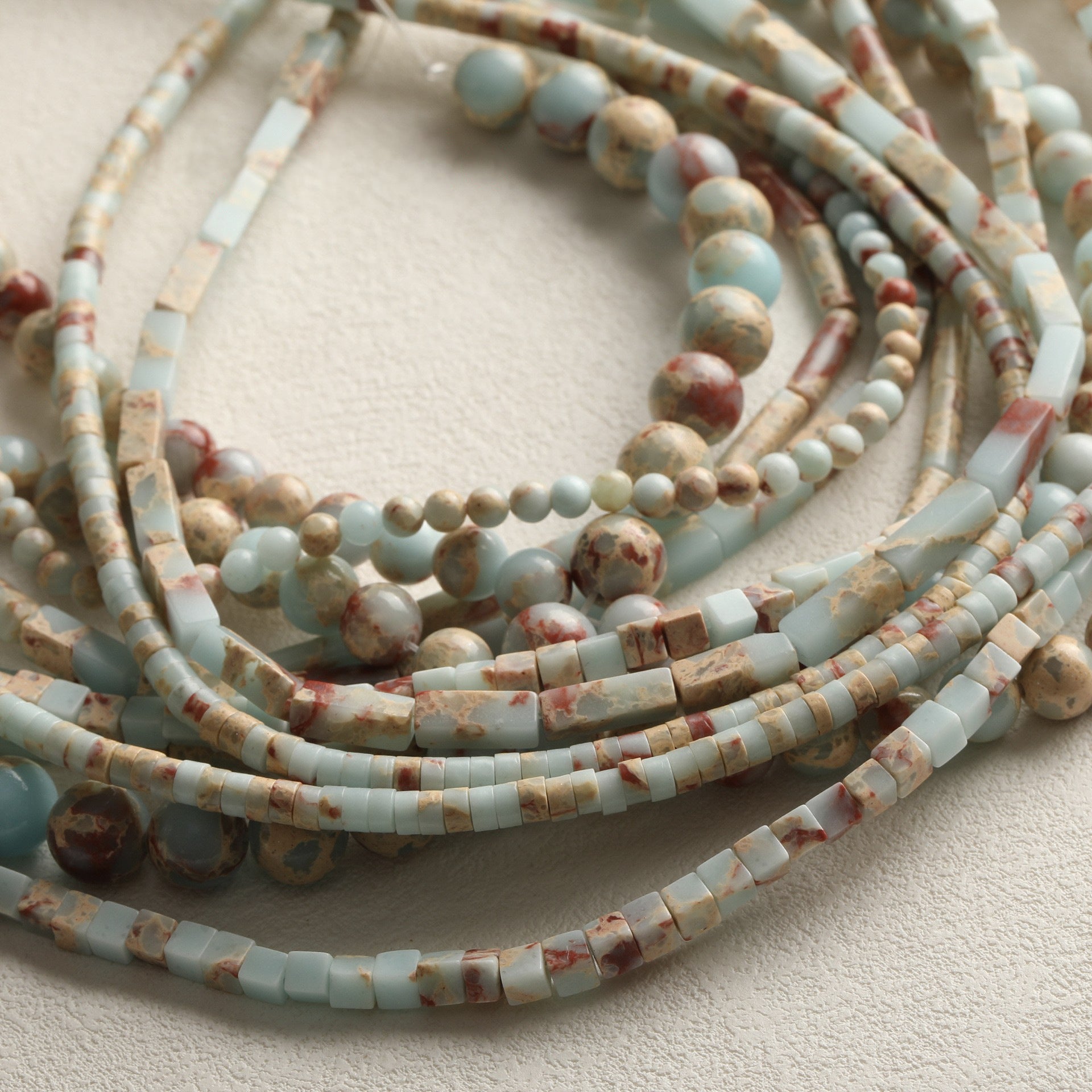 Natural Shoushan Stone series round beads tube beads loose beads diy bracelet earrings necklace jewelry accessories