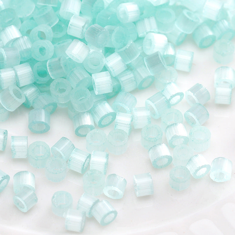 Green Style Guofeng Glass Glazed Beads Rice Beads DIY Handmade Homemade Beaded Bracelet Necklace Accessories