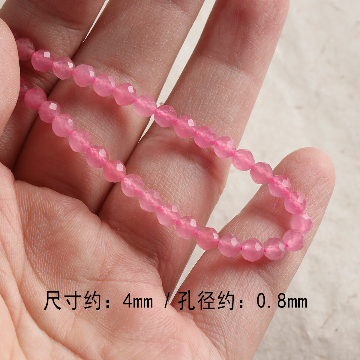 [Dunhuang] natural round cut aquamarine garnet loose beads bracelet necklace beaded diy accessories material beads