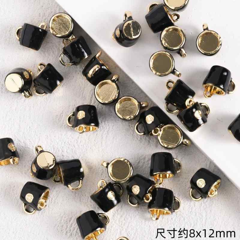 Luci Coffee Hornbag Alloy Oil Drop Pendant DIY Beaded  Material