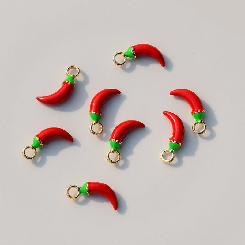 Alloy Oil Drop Stereo Pepper Pendant Pendant DIY Handmade Earrings Earrings Necklace Bracelet Jewelry Accessories