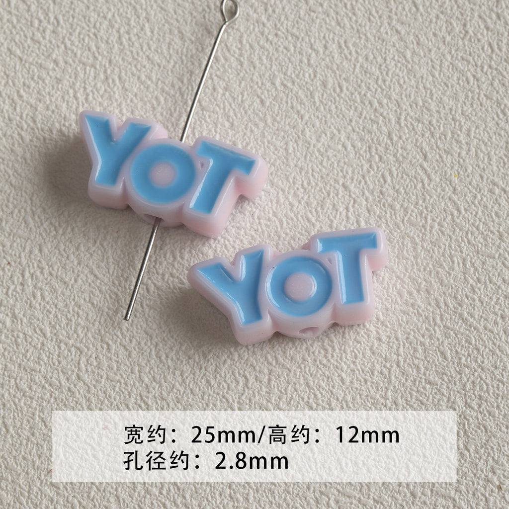 [Bihai] acrylic paint cheese star cone beaded mobile phone chain loose beads diy accessories material beads