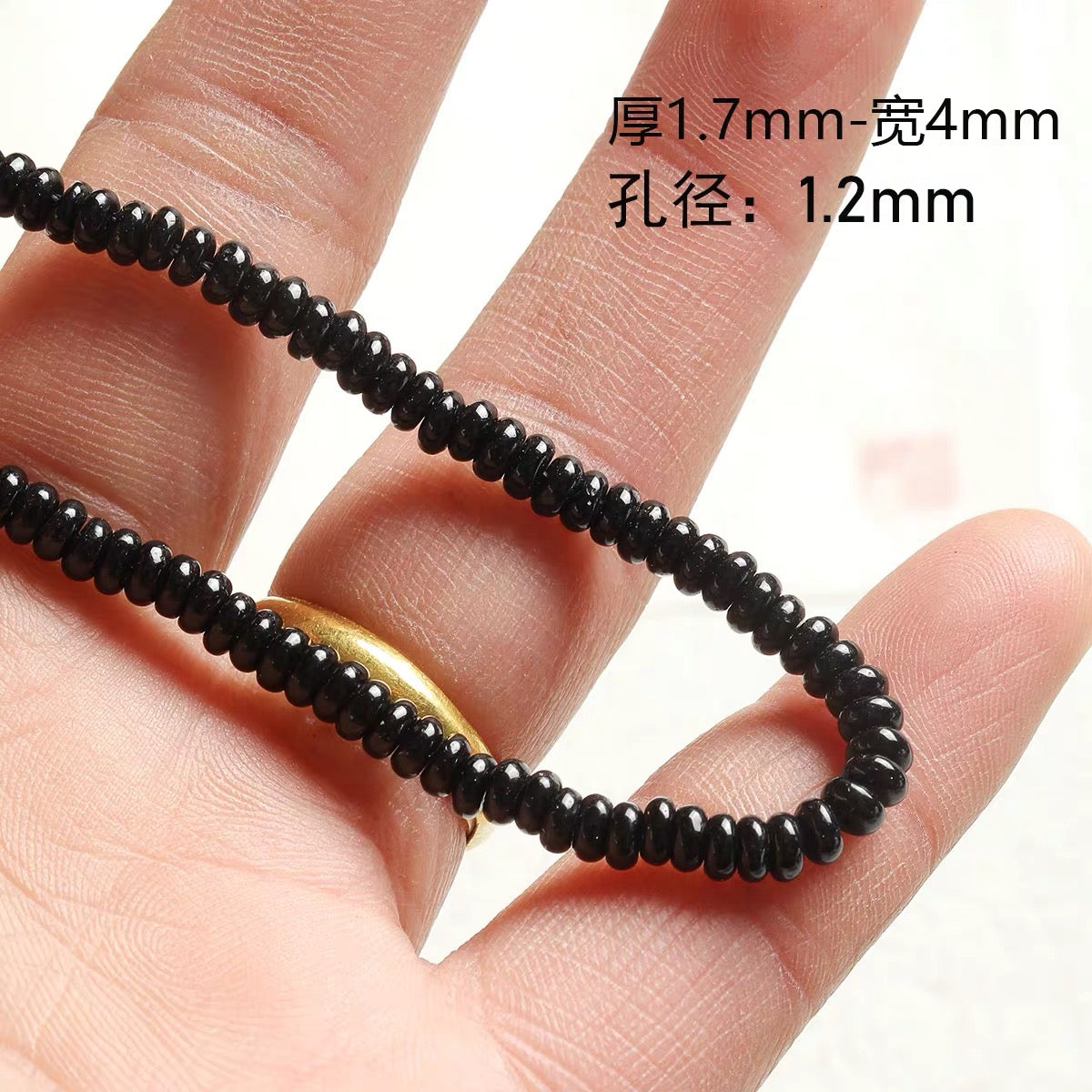 Niche natural stone tiger eye black agate abacus beads round beads bracelet necklace beaded diy accessories material loose beads