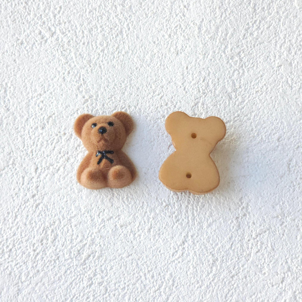 coffee colored plush teddy bear sausage dog headband clip, headband clip, earring, DIY accessory accessories