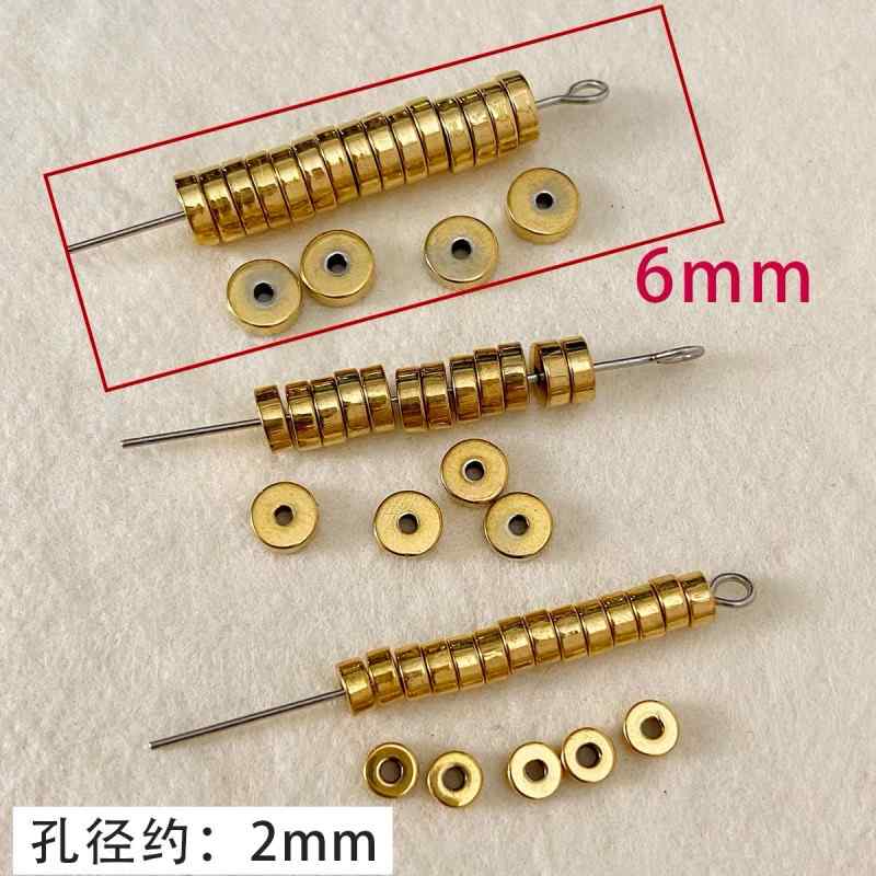 Color-preserving spacer round beads beaded diy accessories material loose beads bracelet necklace beads