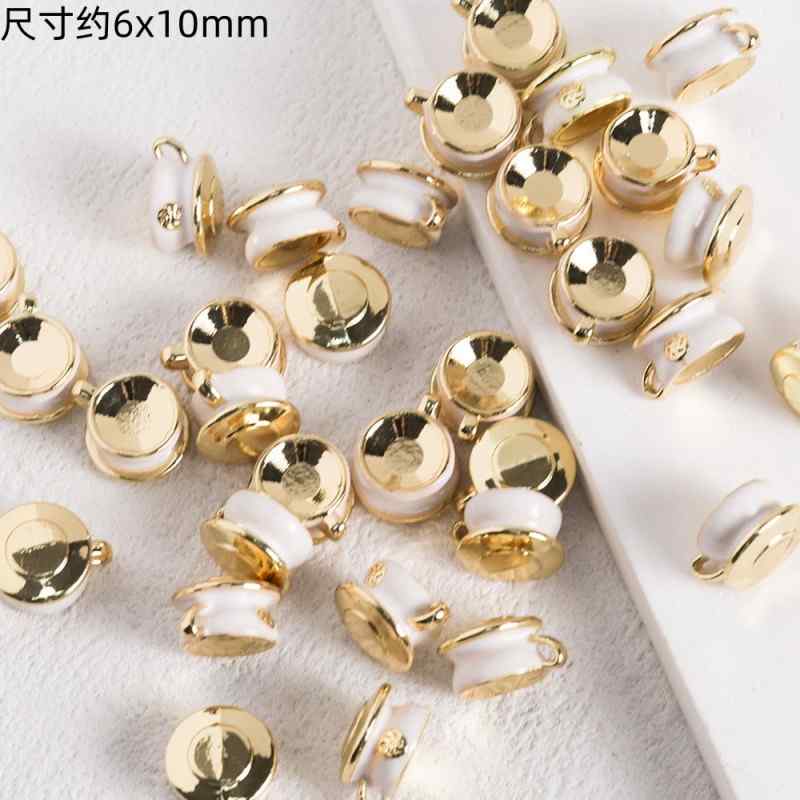 Luci Coffee Hornbag Alloy Oil Drop Pendant DIY Beaded  Material