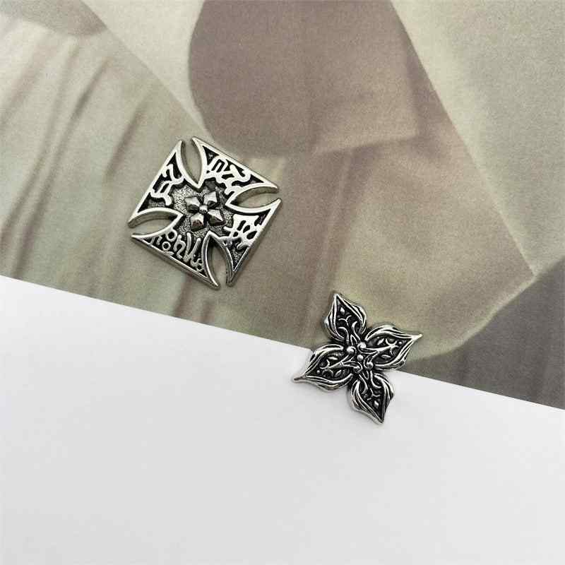 two Alloy Jewelry Personalized Accessories Dark Style DIY Materials,  flower shape