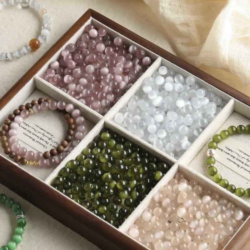 white green natural opal round loose beads diy accessories material