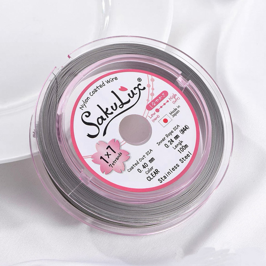 FLEXY7 Steel Wire Gold and Silver Soft Wire Non-Elastic Pearl Bracelet Necklace Wire for Earrings and Hair Accessories