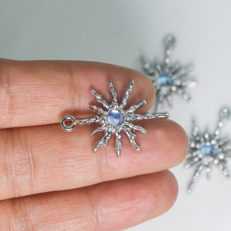 alloy cat's eye stone series stars DIY pendant accessories